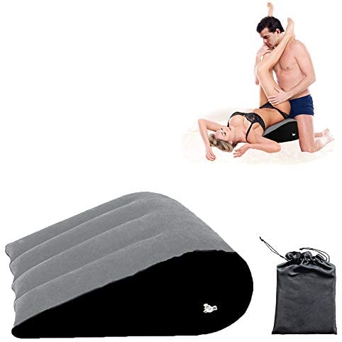MISSTU Sex Toys Wedge Pillow Position Cushion Triangle Inflatable Ramp Furniture Couples Toy Positioning for Deeper Position Support Pillow Men Women Couples [Upgrade]