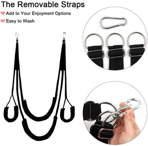Sex Swing, 360 Degree Spinning Sex Swing Dual Hook Sling Adult Games Adventure Toys for Naughty Couple
