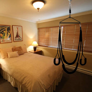 Sex Swing, 360 Degree Spinning Sex Swing Dual Hook Sling Adult Games Adventure Toys for Naughty Couple