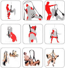 Load image into Gallery viewer, Sex Swing, 360 Degree Spinning Sex Swing Dual Hook Sling Adult Games Adventure Toys for Naughty Couple