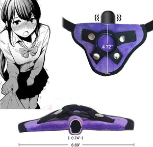 Strapon Harness, Sex Toys for Beginner Lesbian Couples Wearable Panty Vibrating Panties Clitoral Stimulator Bullet Vibrator Pocket (Purple)