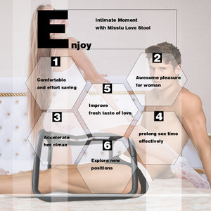 Sex Furniture Positions Bouncing Mount Stools Boost Your Sex Life with Misstu Weightless Love Position Aids Chair with Handrail Novelty Toy for Couples Adult Games