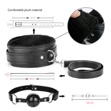 Load image into Gallery viewer, BDSM Restraints Sex Toys Bondage Restraints Set Fetish Bed Restraints Kits for Beginners SM Adult Games Safe Cosplay BDSM Cuffs Nipple Clamps Flogger Ball Gag Blindfold Rope