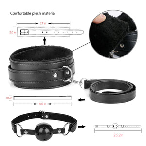 BDSM Restraints Sex Toys Bondage Restraints Set Fetish Bed Restraints Kits for Beginners SM Adult Games Safe Cosplay BDSM Cuffs Nipple Clamps Flogger Ball Gag Blindfold Rope