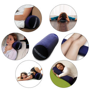 MISSTU Bolster Roll Pillow Yoga Pillow for Women Magic Long Round Cushion aid for Couples Positioning for Deeper Supportive Inflatable portable (Bolster roll)