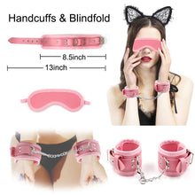 Load image into Gallery viewer, BDSM Restraints Sex Toys Bondage Restraints Set Fetish Bed Restraints Kits for Beginners SM Adult Games Safe Cosplay BDSM Cuffs Nipple Clamps Flogger Ball Gag Blindfold Rope